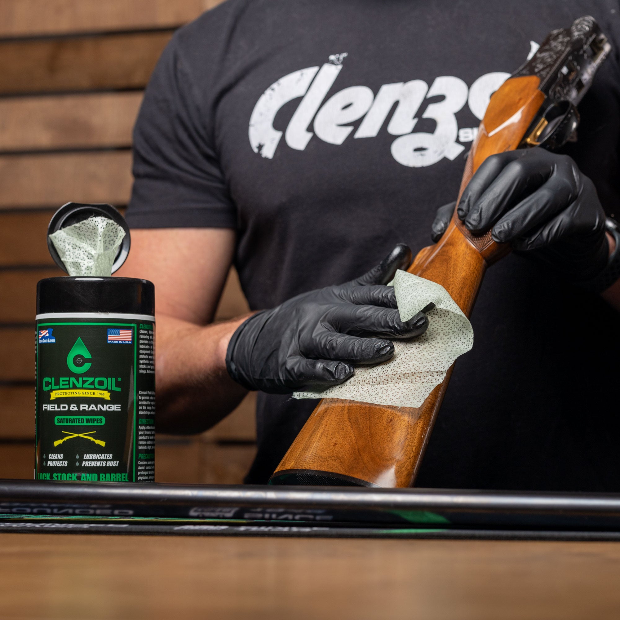 Clenzoil CLP - Field & Range – Pre-Saturated Gun Cleaning Wipes - 75 Count