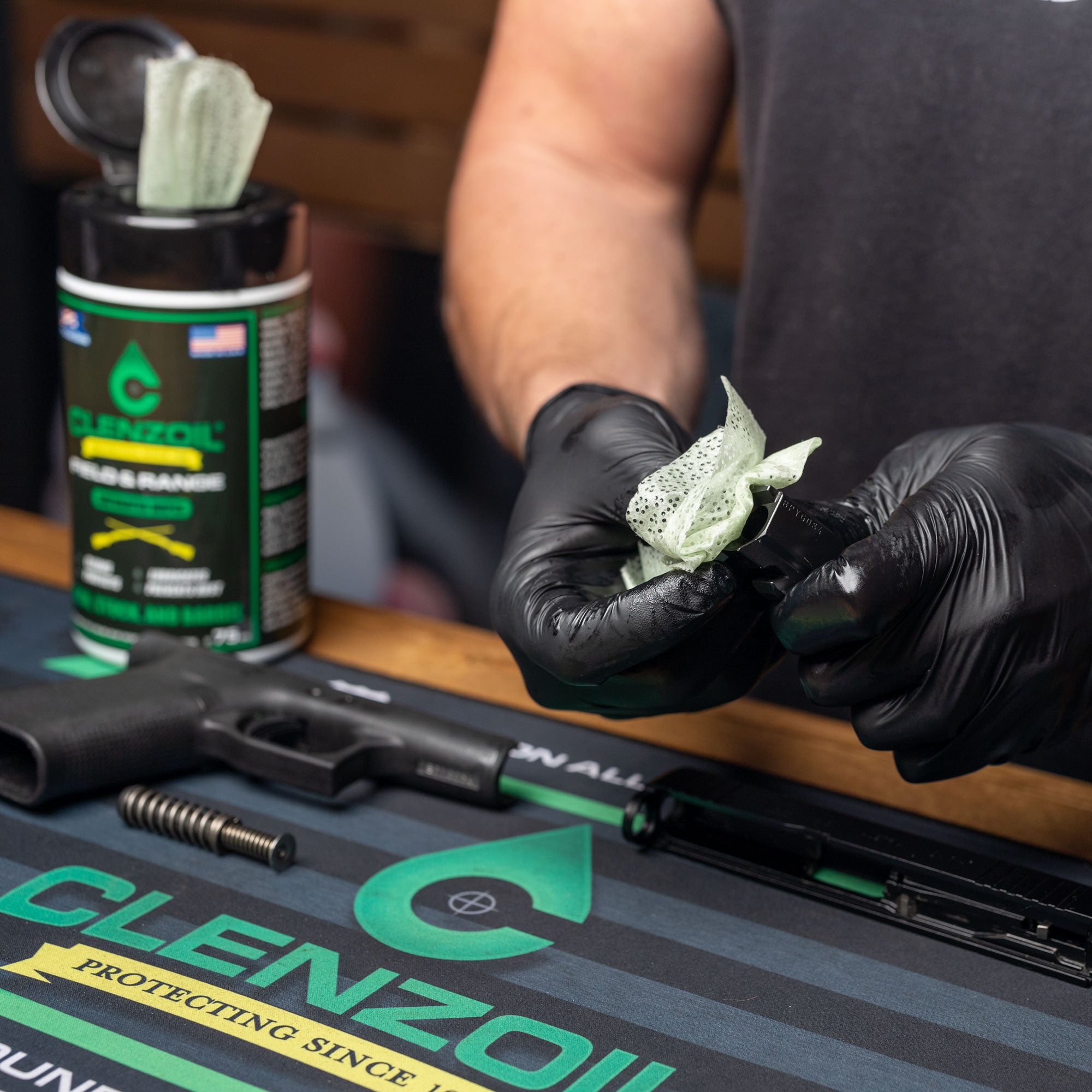 Clenzoil CLP - Field & Range – Pre-Saturated Gun Cleaning Wipes - 75 Count