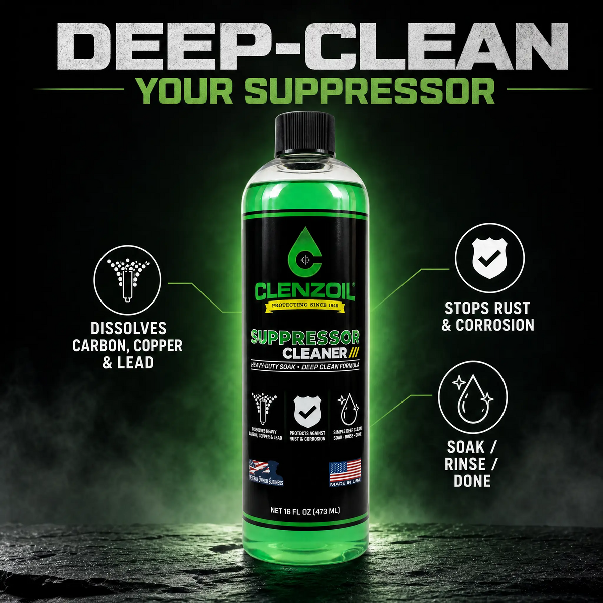 Clenzoil Suppressor Cleaner - Field & Range - 16 oz