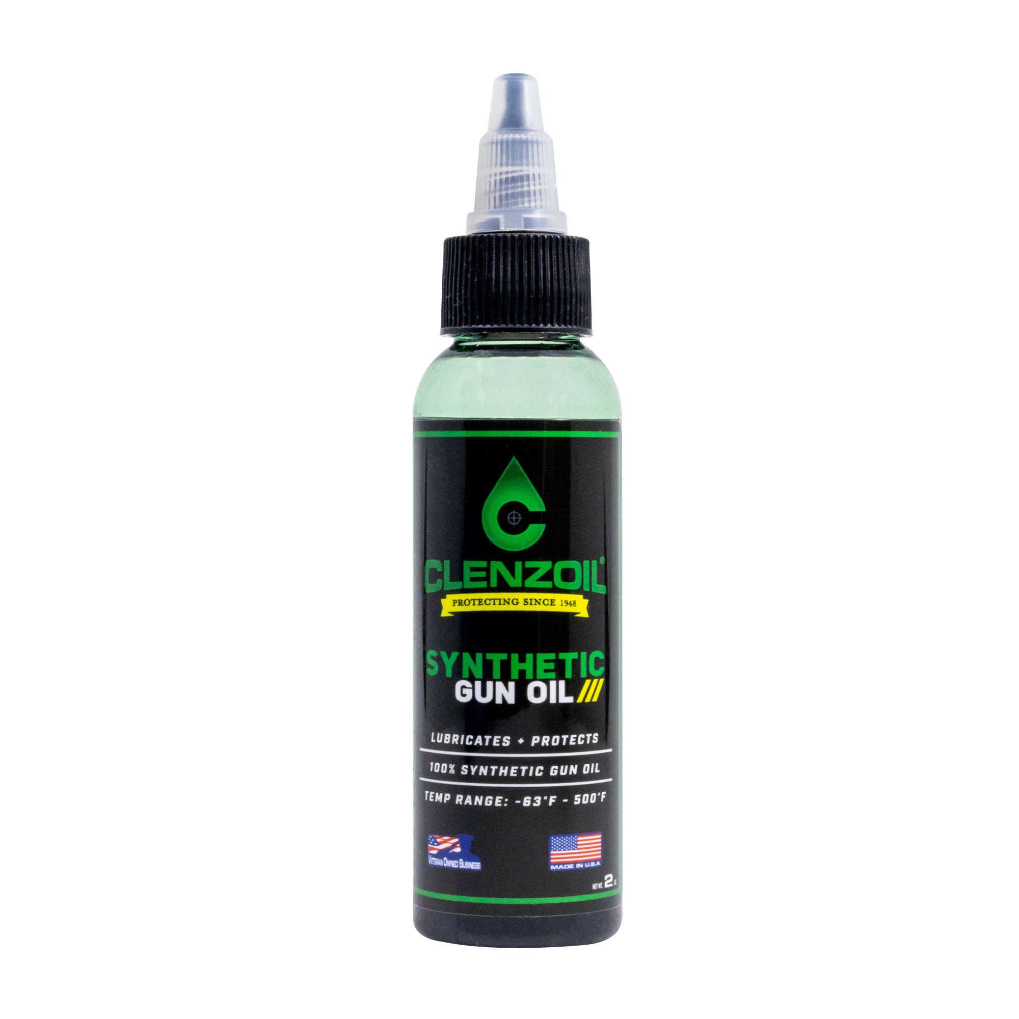 Clenzoil Synthetic Gun Oil – Field & Range – 2 oz Squeeze Bottle