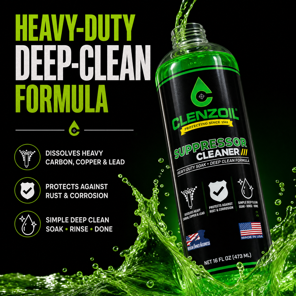 Clenzoil Suppressor Cleaner - Field & Range - 16 oz