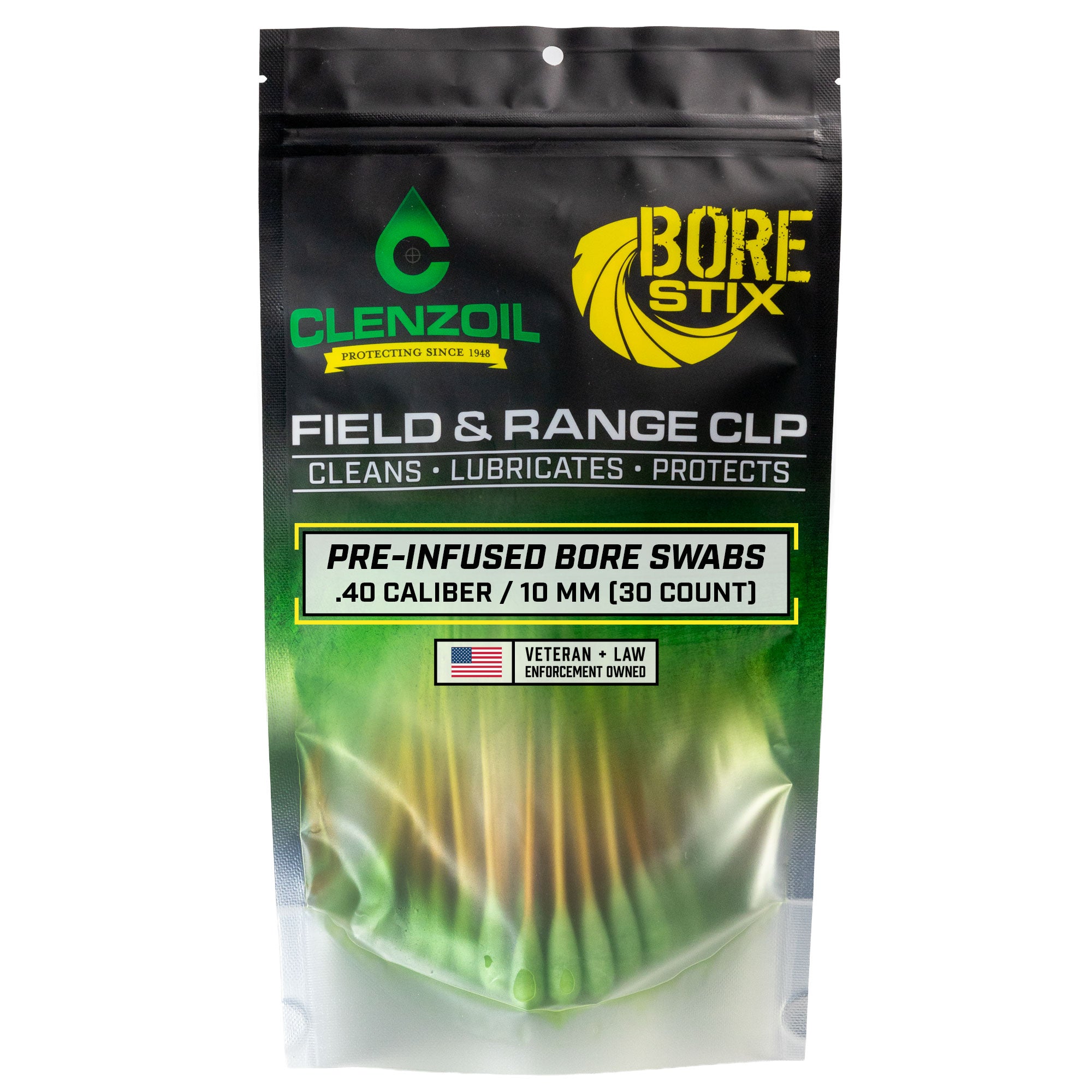 Clenzoil Bore Stix – CLP-Infused – Available for .22, 9MM, .40, .45 Cal