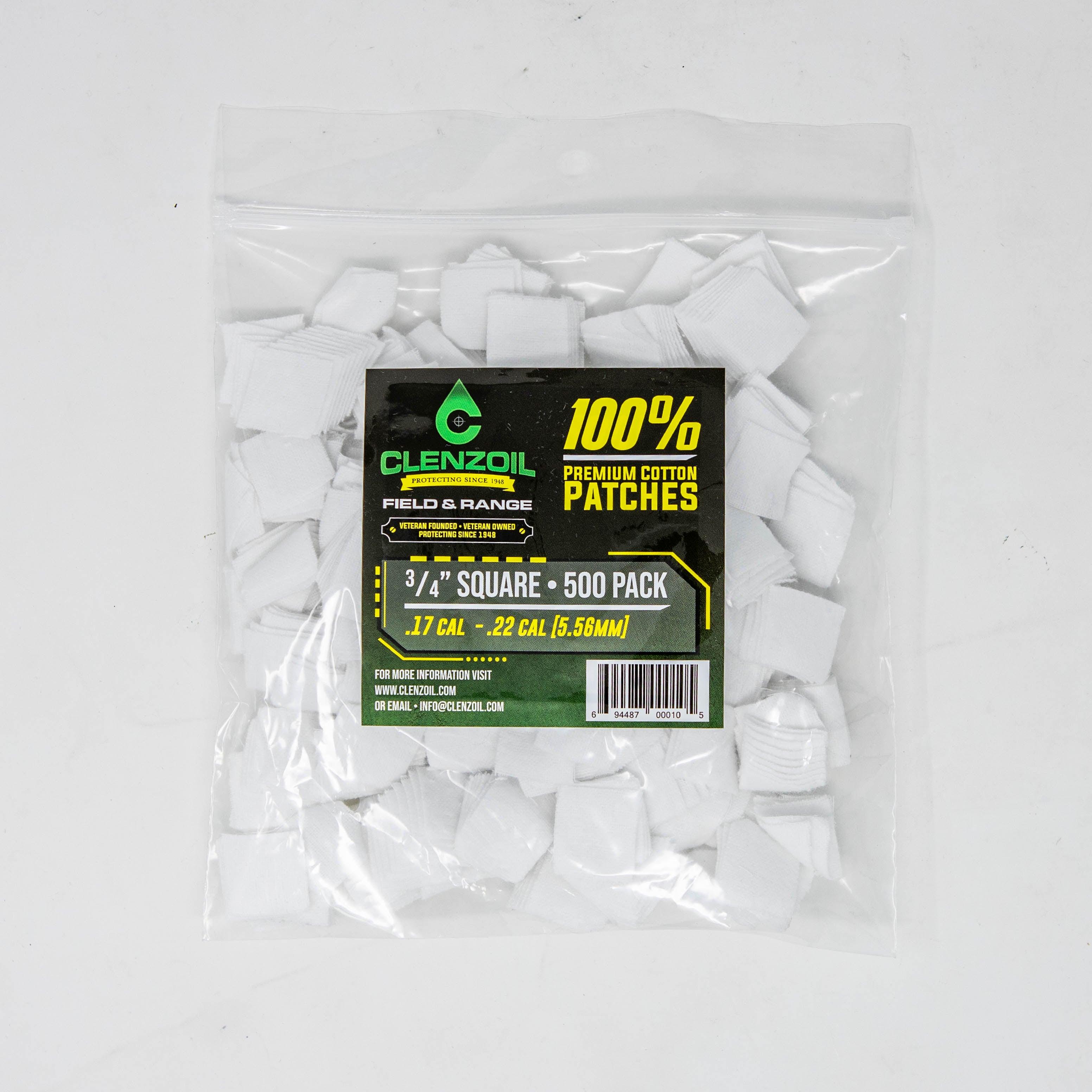 Premium Cotton Gun Cleaning Patches - Clenzoil Unlimited