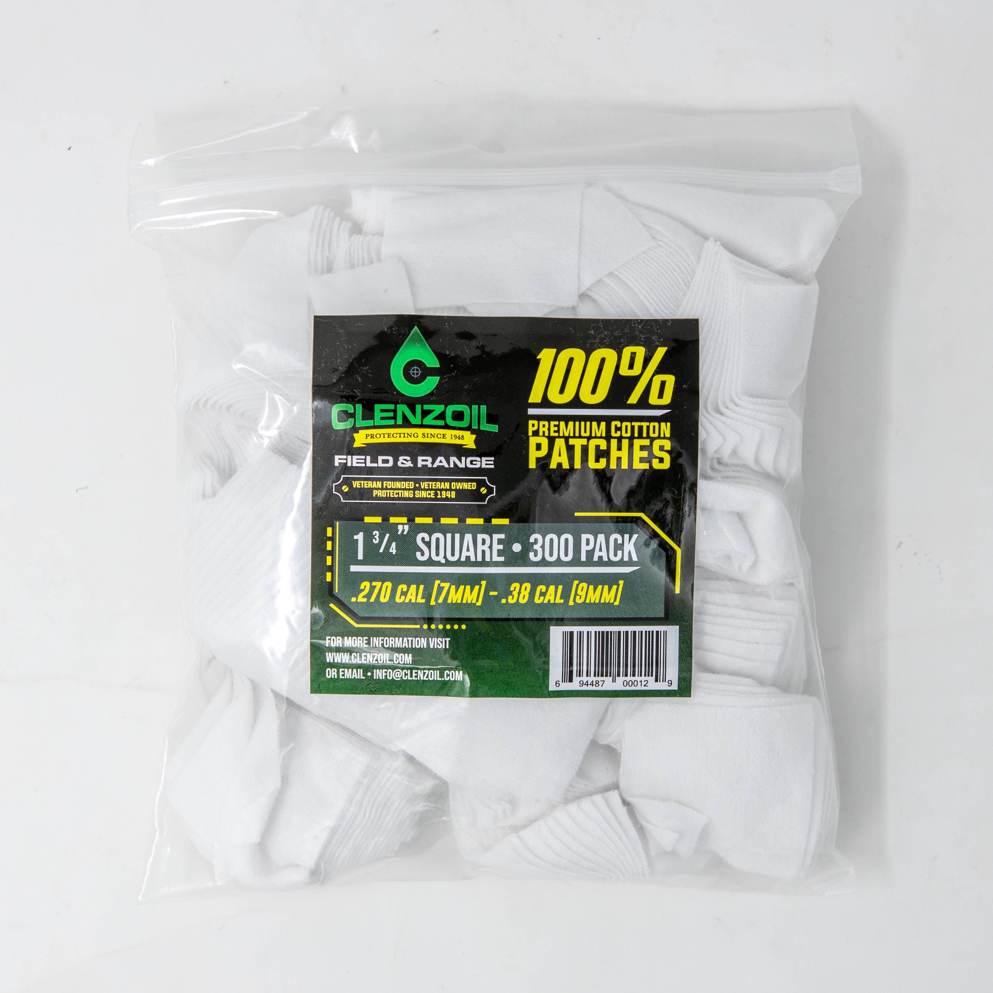 Premium Cotton Gun Cleaning Patches - Clenzoil Unlimited