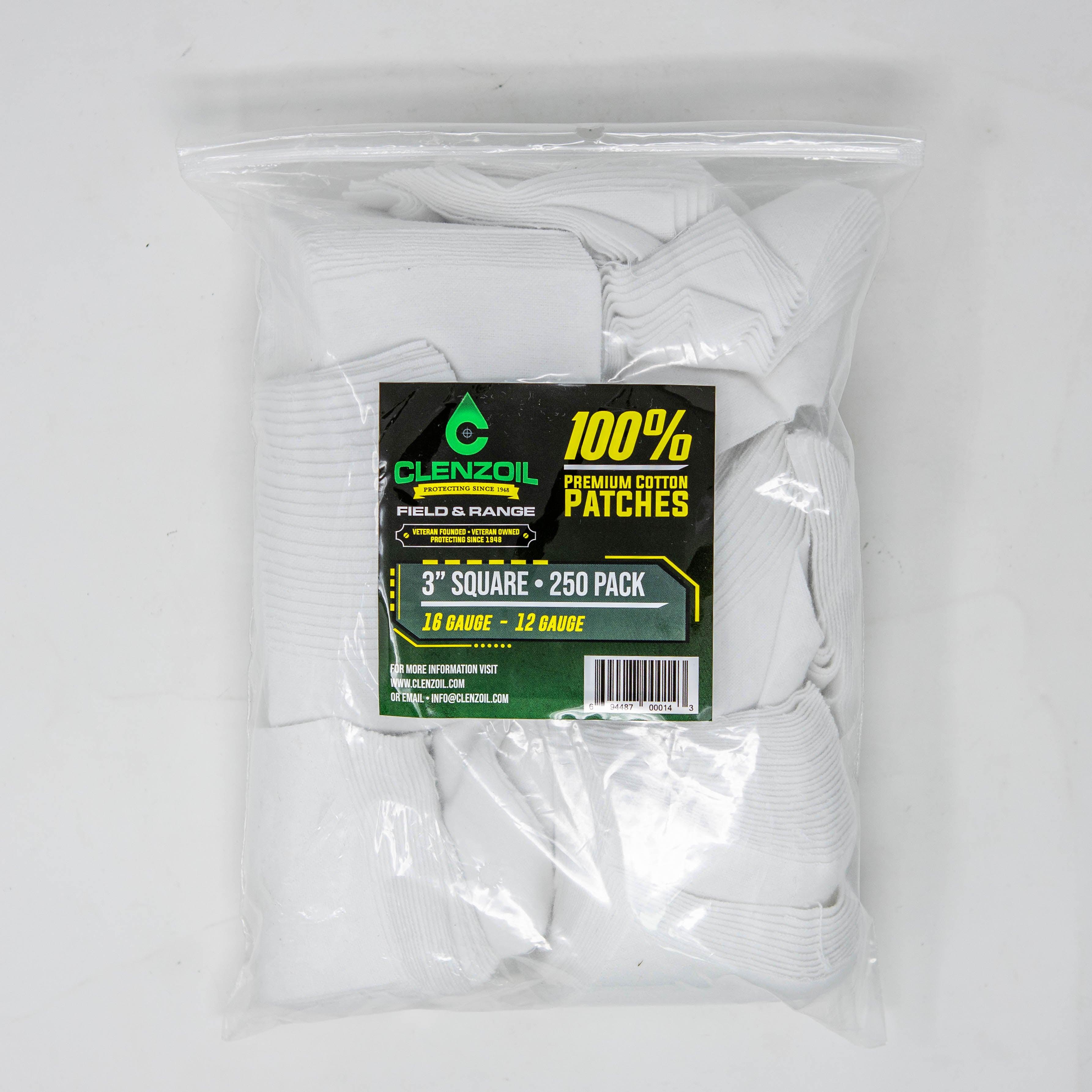 Premium Cotton Gun Cleaning Patches - Clenzoil Unlimited