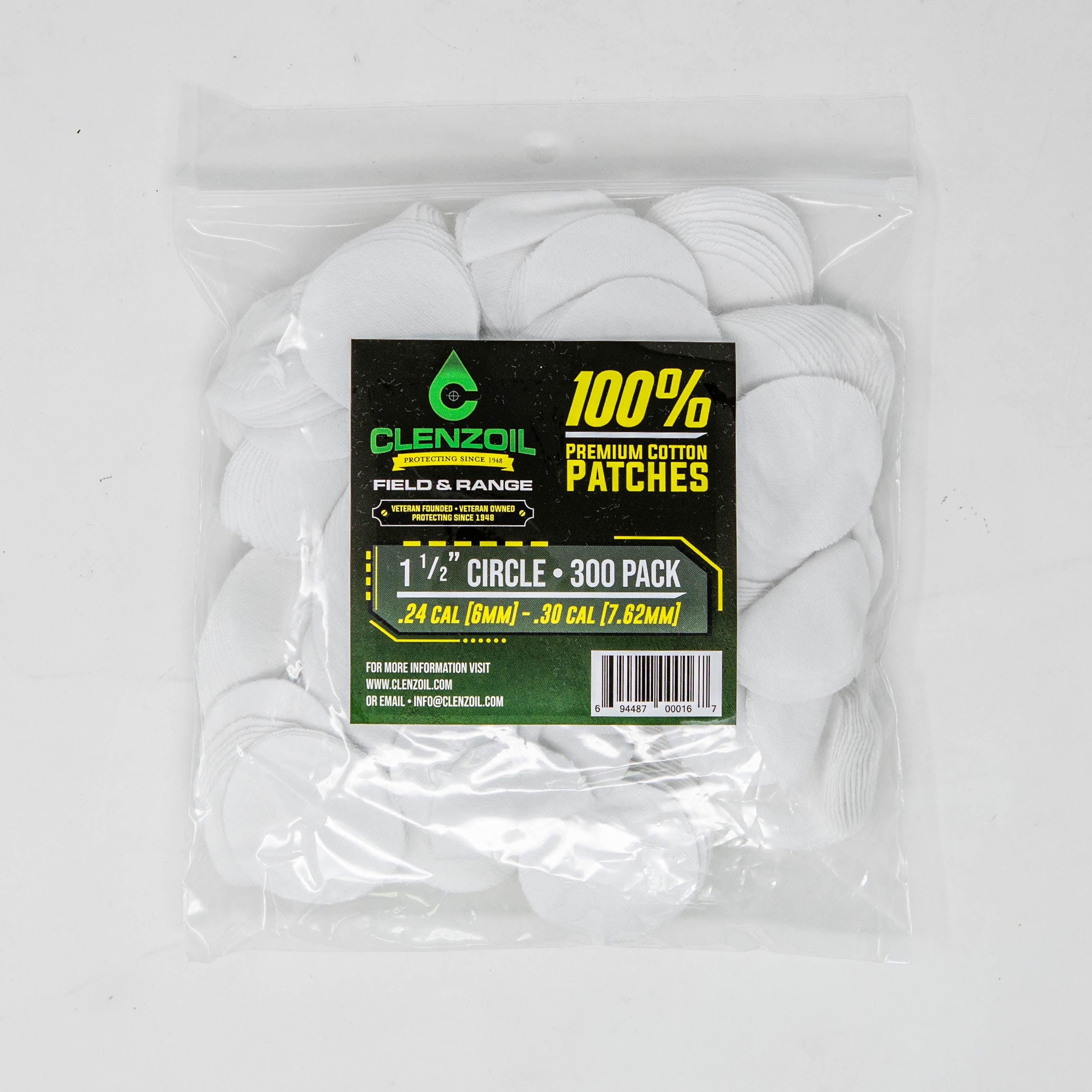 Premium Cotton Gun Cleaning Patches - Clenzoil Unlimited