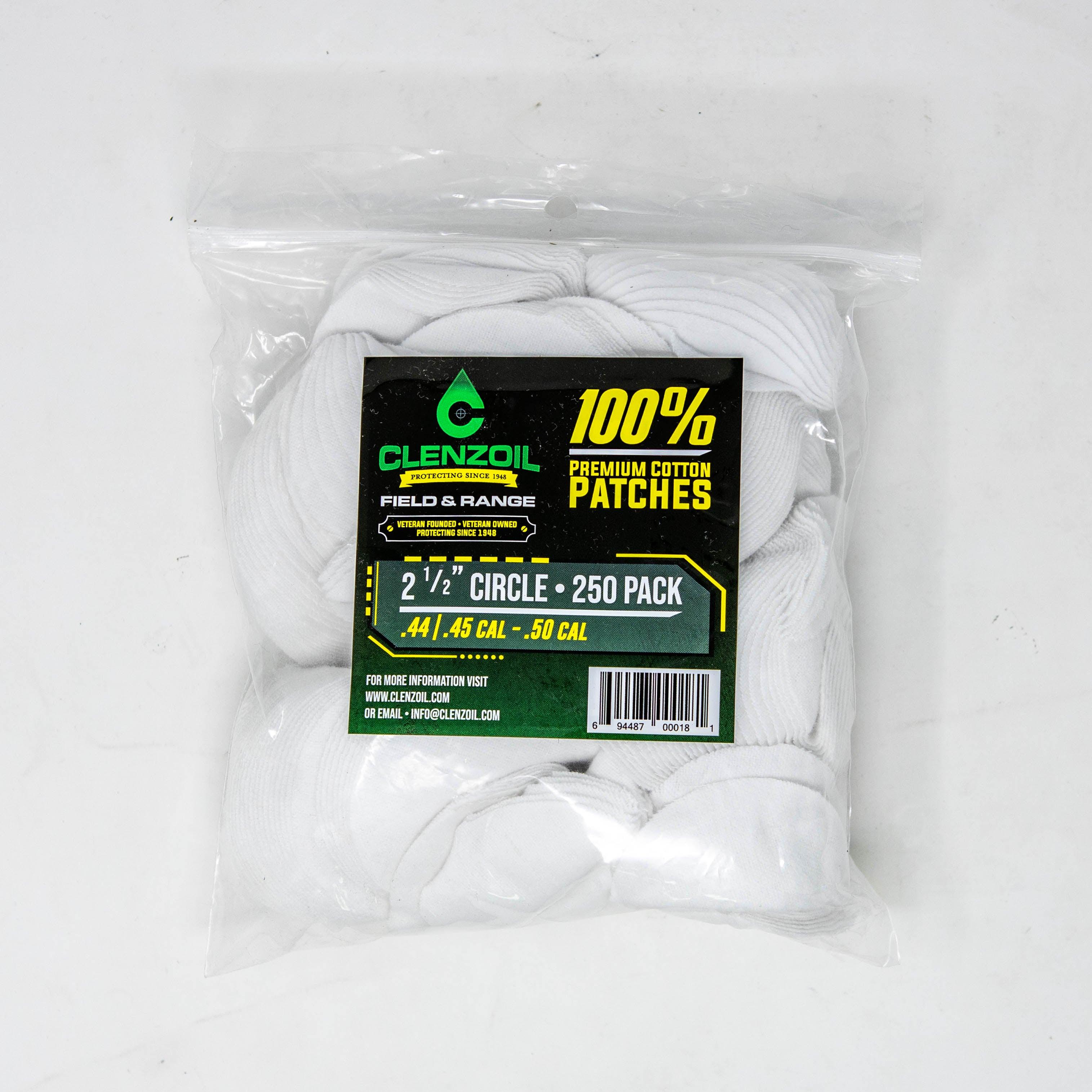 Premium Cotton Gun Cleaning Patches - Clenzoil Unlimited
