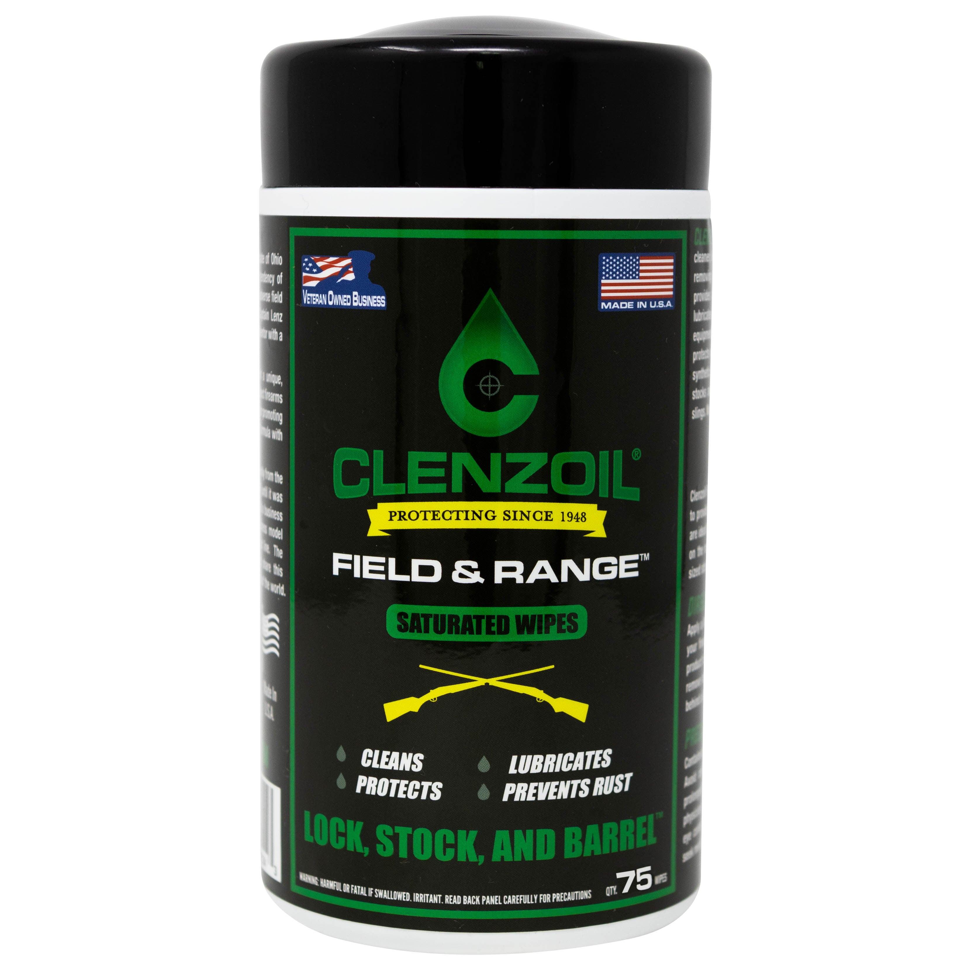 Field & Range Saturated Wipes (75 Count) - Clenzoil Unlimited