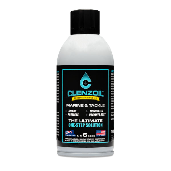 Clenzoil Marine & Tackle 2 oz. Fishing Reel Cleaner & Bearing Lube Spray  Bottle | One-Step Cleaner, Lubricant, Protectant [CLP] Cleaning +  Lubricating