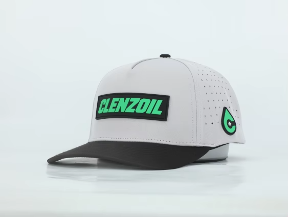Clenzoil Dropline Performance Snapback in Fog Grey — front view